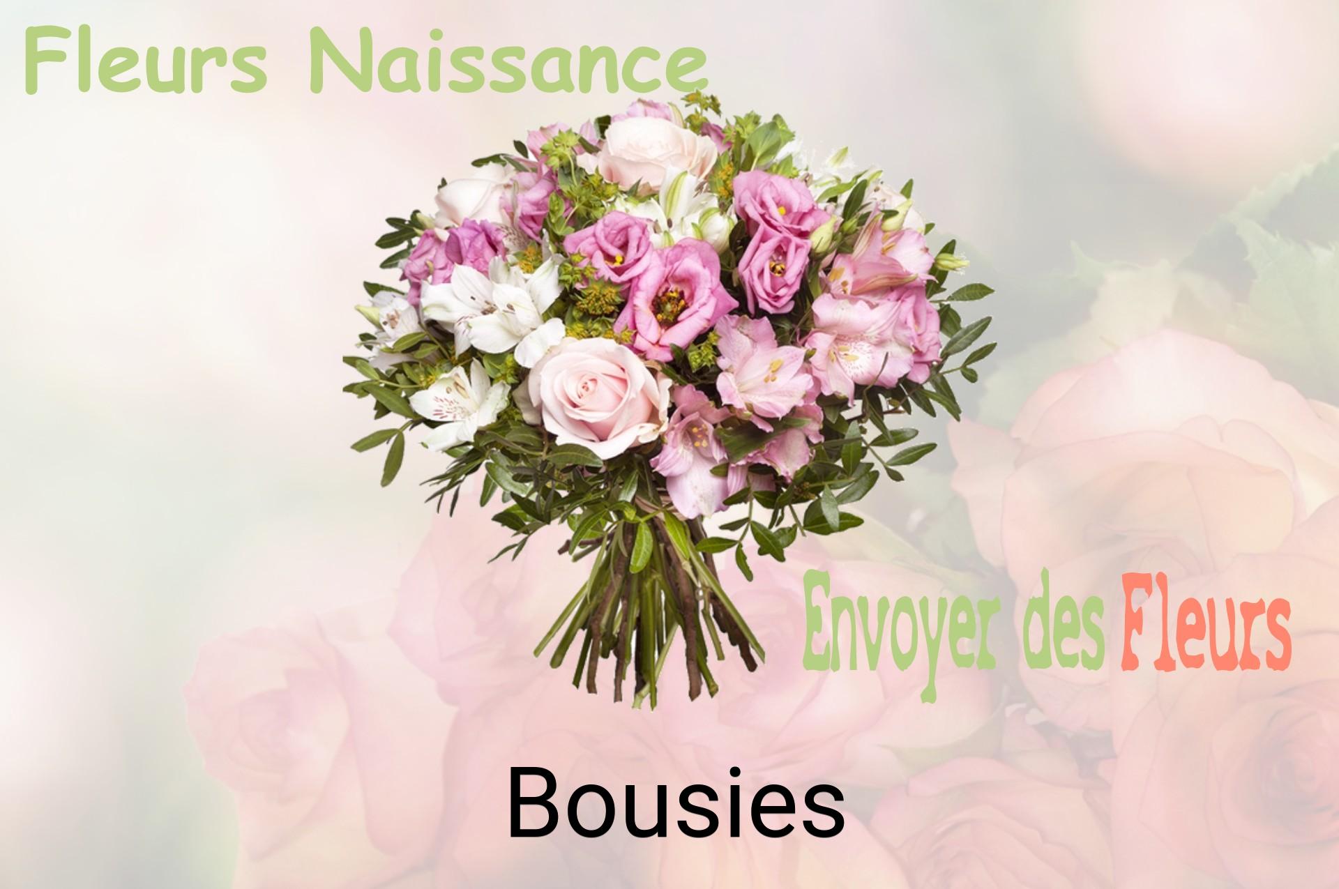 Bouquet de fleurs de naissance livré à Bousies